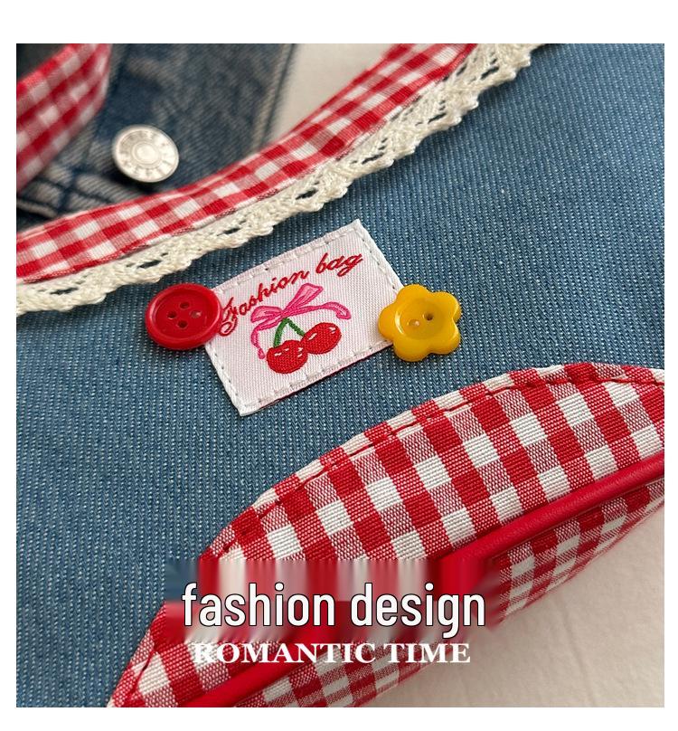 Korean Style Plaid Shoulder Bag - Cute, Fashionable, Versatile Underarm Bag for Women