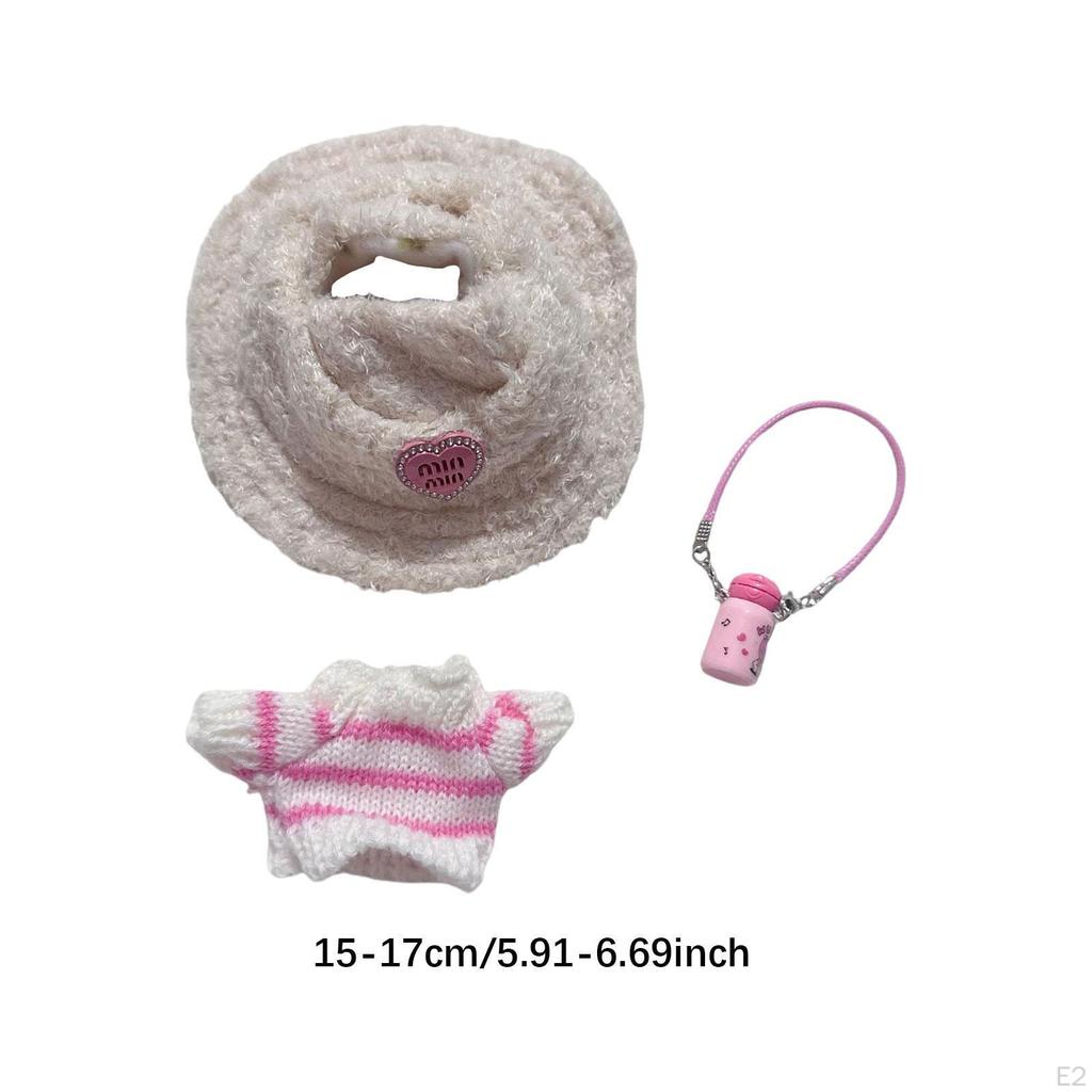 17cm Doll Clothes Cute Sweater Clothing for Age 5-7 8-10 Birthday Gift