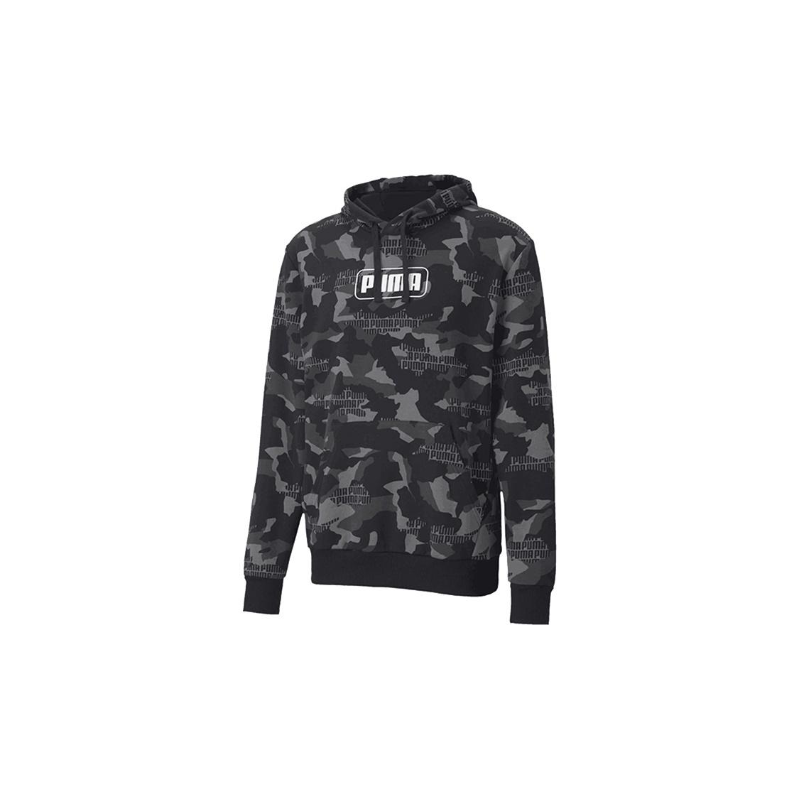 PUMA Rebel Camo AOP Hoodie Black Men s 585021-01 M