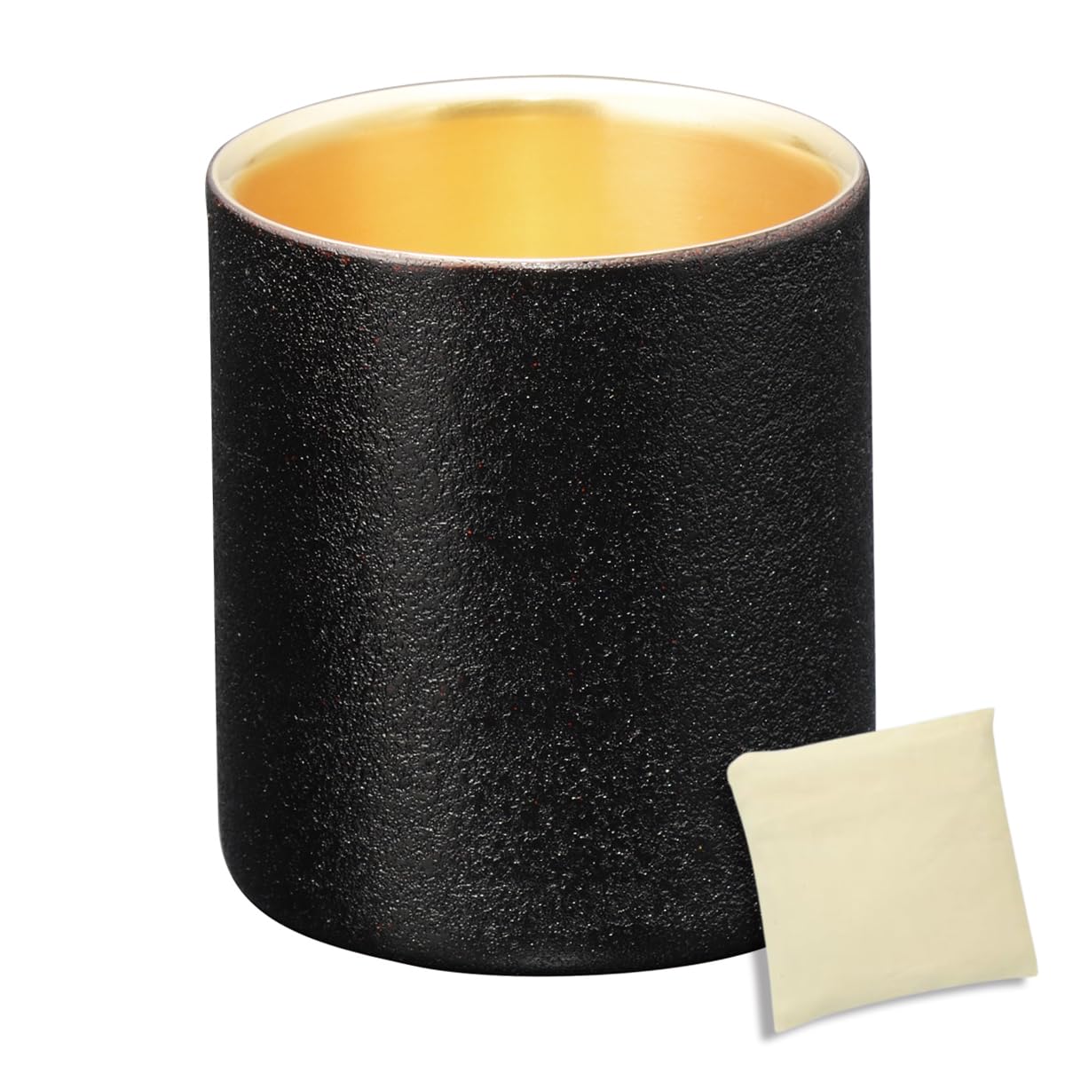 

Стакан-рок из лака Цубамэ Яманака с двойными стенками, лак x 250 мл, эко-сумка, сделано во Вьетнаме, лак сделано в Японии, J-kitchens-bag Оборо/Черный 7,3 см 8,3 см