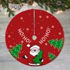 60Cm Christmas Tree Skirt Snowman Reindeer Snowflake Red Xmas Tree Ornaments Xmas Soft Cover Mat for Xmas Party Holiday Home