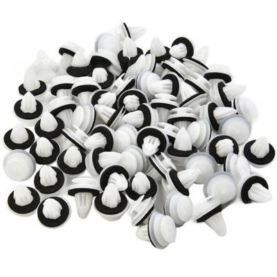 100pcs/set Plastic Door Panel Clips with Sealing Rings Bumper Clips  Car Interior