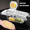 Multifunctional Lemon Slicer,Manual Fruit Potato Choppers with Adjustable Thickness and Storage Box