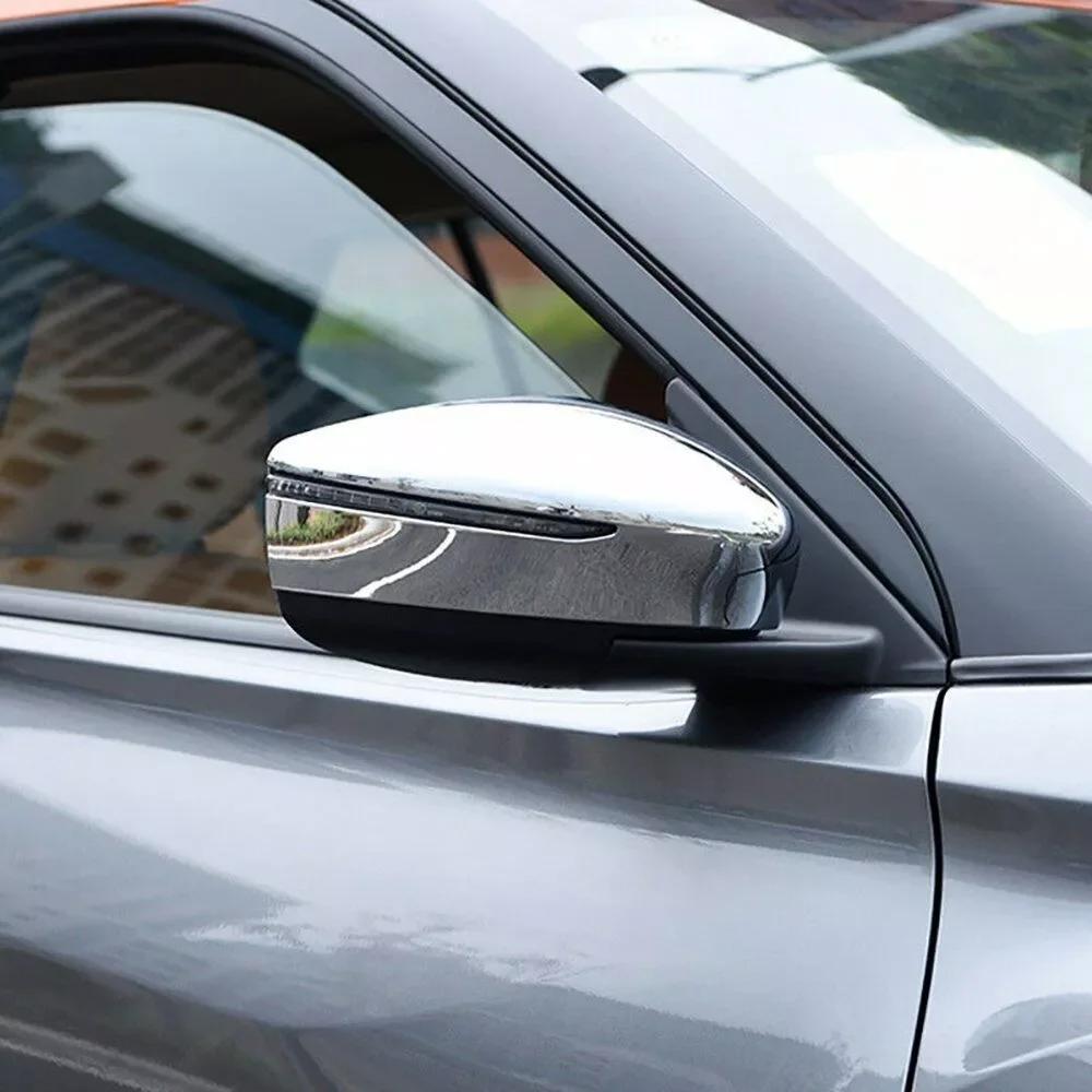 For Nissan Kicks Lannia BlueBird 2015-2025 Car Rearview Side Mirror Cover Wing Cap Exterior Sticker Door Rear View Case Trim ABS