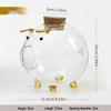 Mini Golden Bean Borosilicate Glass Piggy Bank & Wishing Bottle