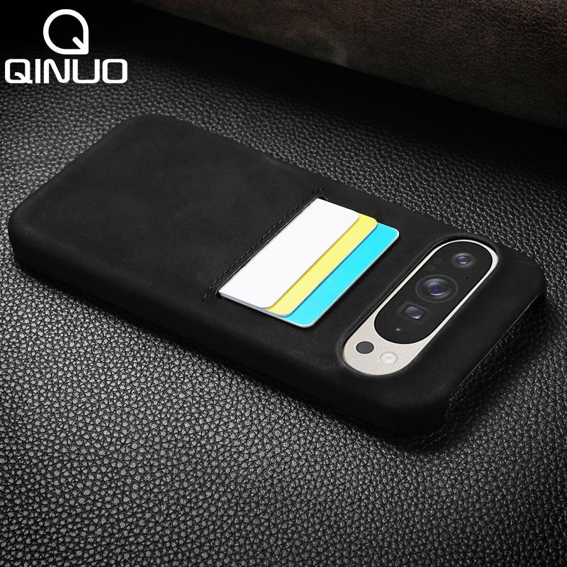 Luxury Sheep Skin Style With Card Pocket Phone Case For Google Pixel 10 9 Pro XL 8 8A 8Pro Matte Leather Clip Shockproof Cover