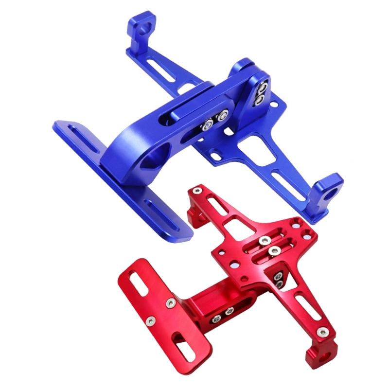 Motorcycle License Plate Mount With LED Light Adjustment License Plate Frame Set