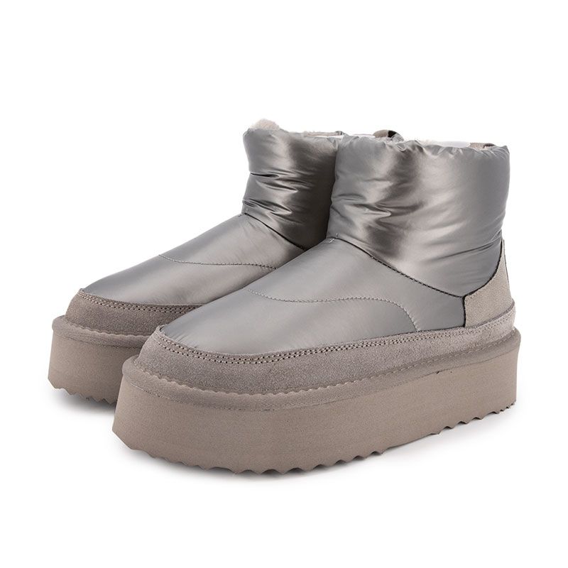 Boots mi haute bi matière fausse fourrure Femme KELARA