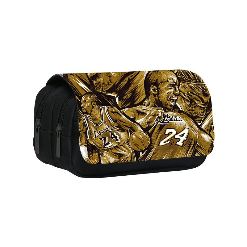 

Kobe Bryant Double Layer Pencil Case With Nylon Material For Students And Nba Fans 1