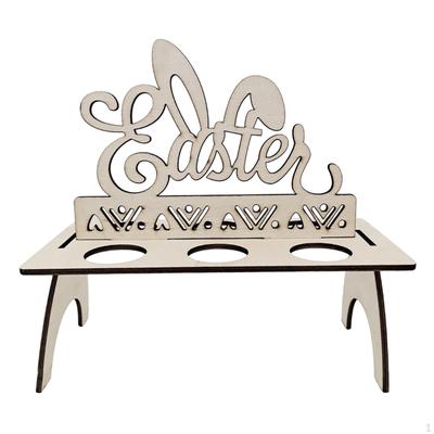 -Wooden Egg Holder Display Party Favors Stand Tray for Boys Girls Kids Birthday Gift