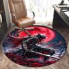 Dark Knight,Red Moon Chair Mat Round Rug Office Carpet, Machine Washable, Non Slip, Suitable for Living Rooms, Bedrooms