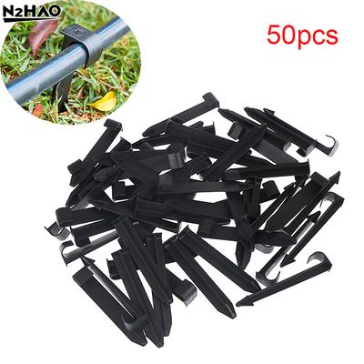 50Pcs DN16 C-Type Ground Stakes Garden Lawn Mower Peg For PE Pipe Drip Irrigation Hose Tube Holder Ground Stakes