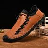 38-48 Men's Plus Size Lightweight and Fashionable Casual Leather Shoes Handmade Shoes