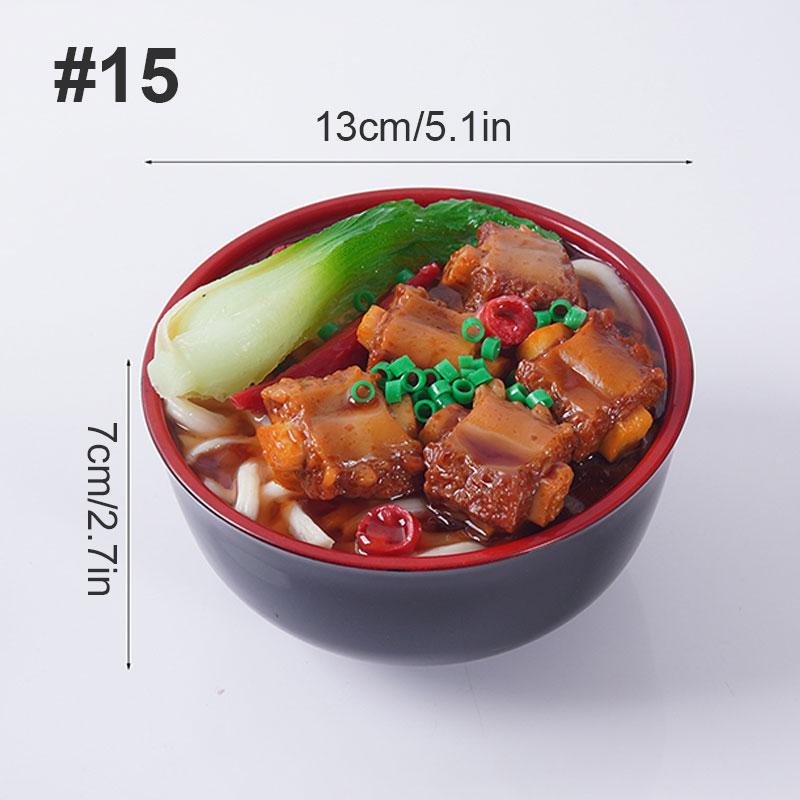 Plastic Fake Ramen Piggy Bank Egg Beef Seafood Ramen Bowl  Simulated Food Model Funny Piggy Bank Restaurant Window Display