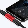 2 In 1 Dual Type C Charger Type C Headphone Converter Audio Cable Charger Adapter Type-C Adapter