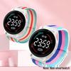 Cross-Border LED Children's Waterproof Sports Watch for Primary Students—Round, Unisex.