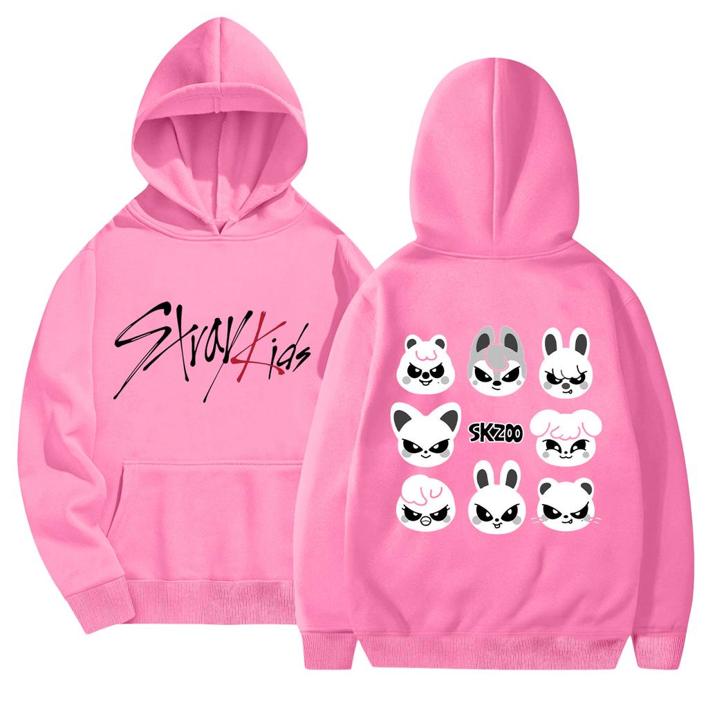 Unisex Fashionable Casual Long Sleeved Loose Printed Hooded Sweatshirt