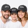 Cotton Parent-child Baseball Hats Vintage Outdoor Sunscreen Hats DAD MOM BABY Embroidery Caps
