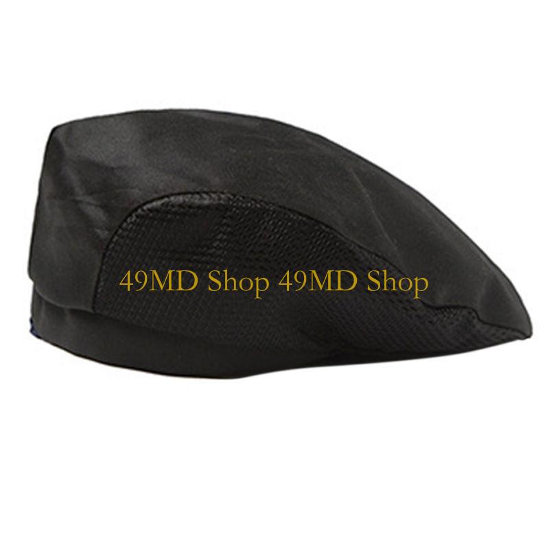 

49MD Mens Womens Chef Hat Catering Pastry Baker Kitchen Cook Coffee Shop Restaurant Solid Color Stripes Duckbill Cap