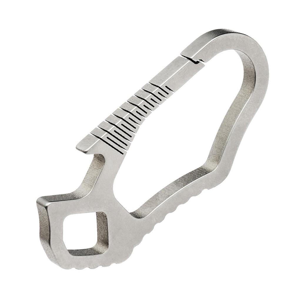 Titanium Mini Keychain Buckle with Elastic Hook Flashlight for Men's Waist