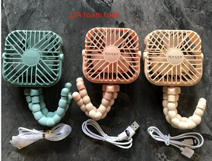 Versatile Portable Mini Fan: Hangable, Standable, or Wrappable - Ideal for Dorms and Outdoor Use