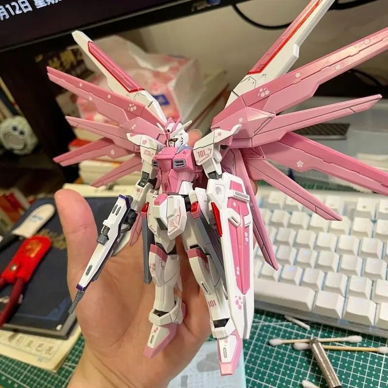 Nieuw HG 1/144 ZGMF-X10A Freedom Freshman Ver Kersenbloesem Kleurenschema Mecha Assemblagemodel Anime Actiefiguren Mooi Cadeau