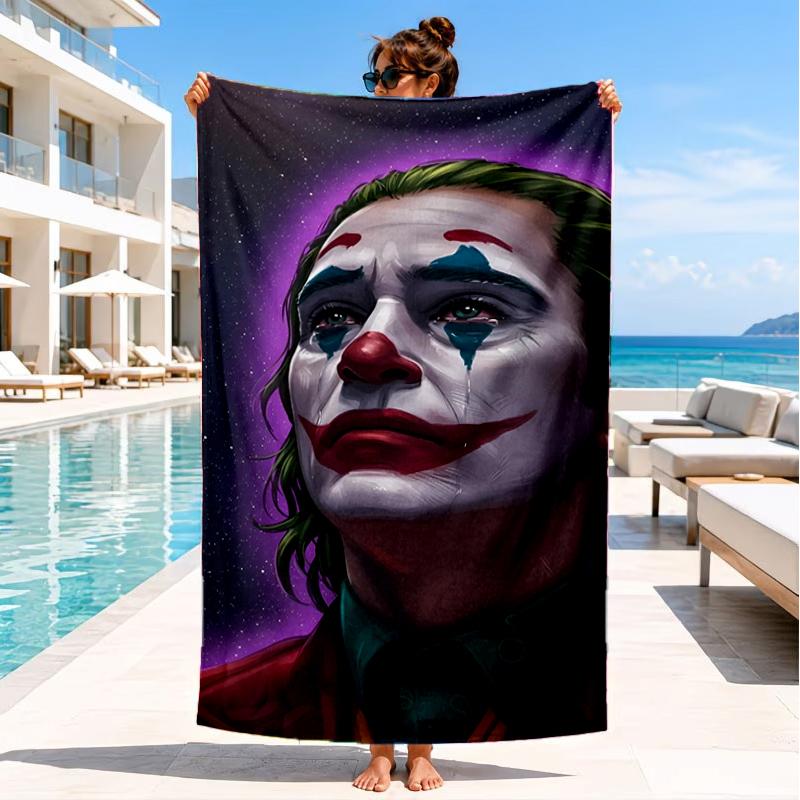 Jo-ker In Green Suit Beach Towel, Super Soft Microfiber, Perfect Gift for Her/Him, Birthday, for Pool, Beach, Travel, Decor Beach Party