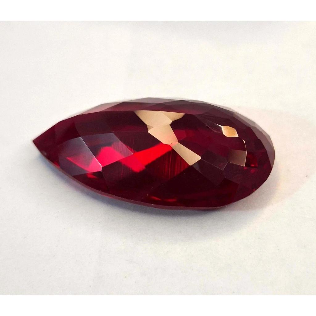 Stunning Red Ruby Mozambique Natural Pear Cut 61-63 Ct Certified Loose Gemstone