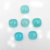Natural Aqua Chalcedony Square Cushion Cabochon Loose Gemstone Lot 6 Pcs 14 Mm 58 CT For Jewelry Making