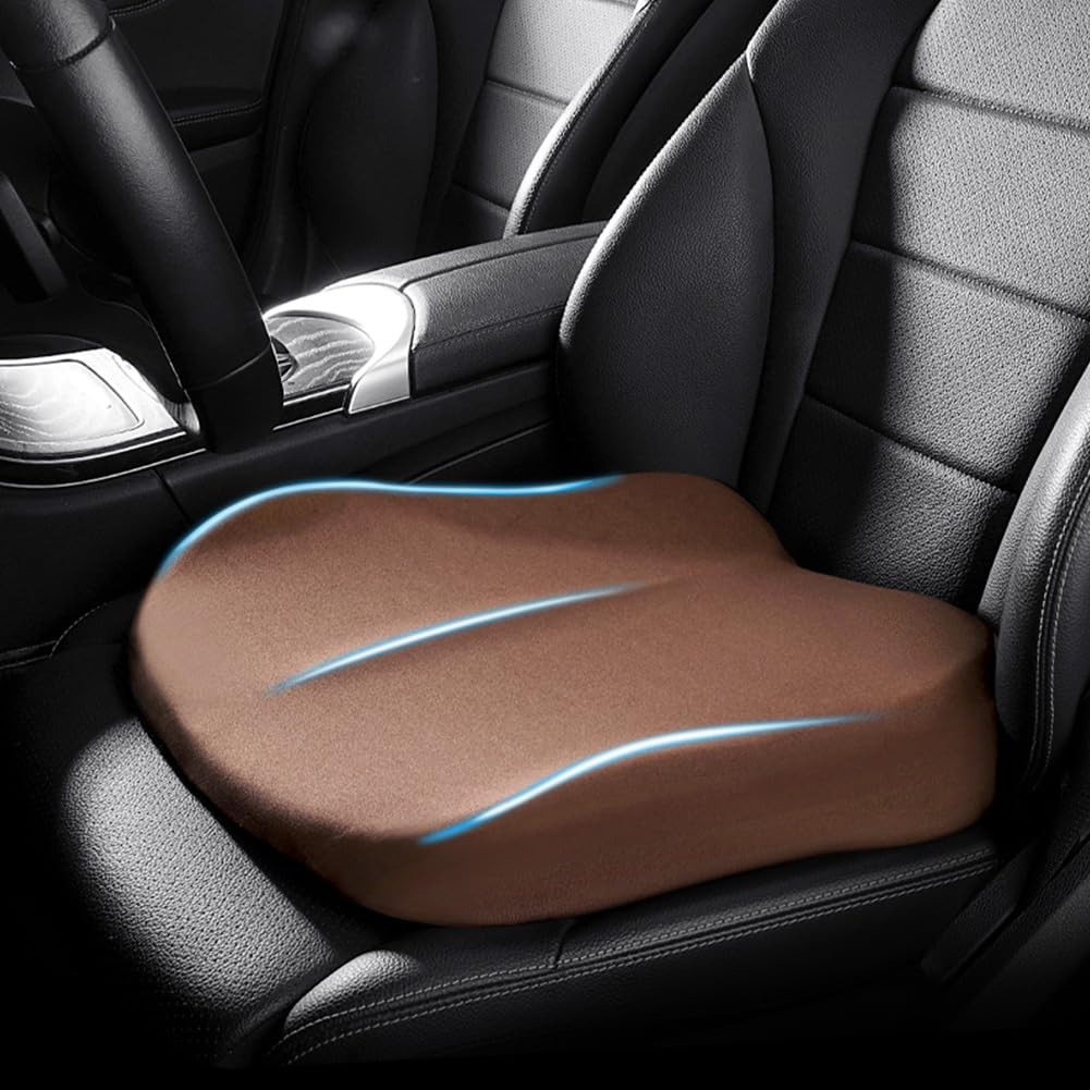 Adult Car Booster Seat Cushion, Car Seat Driver Height Boost Mat Memory Foam Car Seat Cushions Pad Improve Driving View