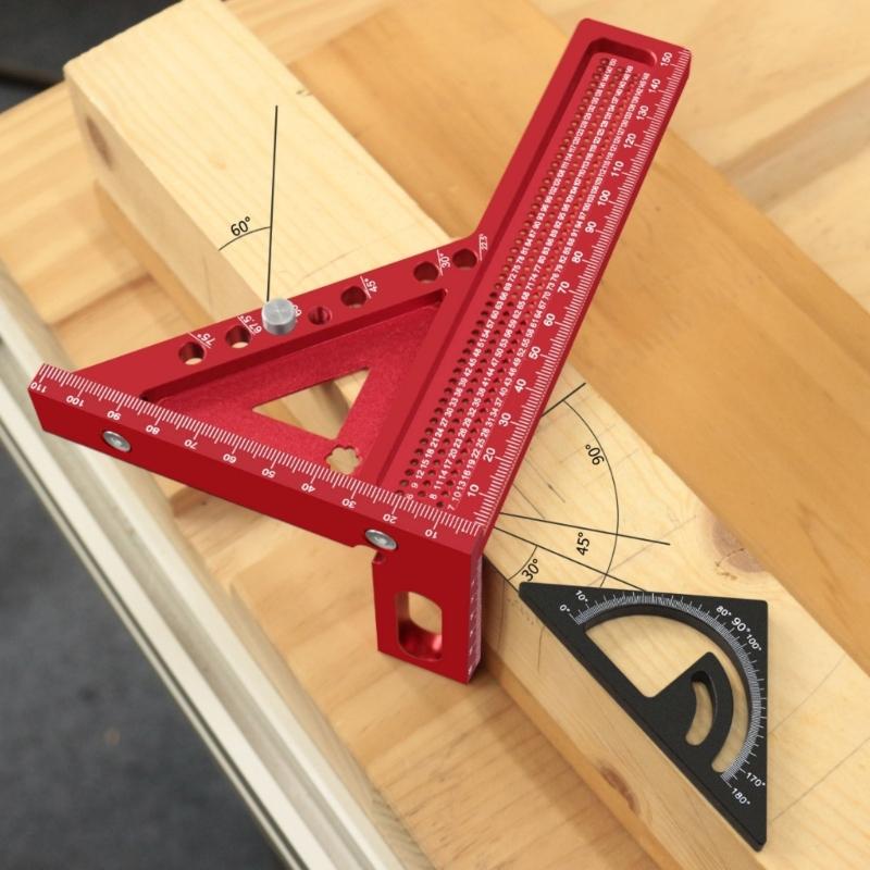 MultiAngle Measuring Ruler Triangle Ruler For Woodworking Metalworking Precise Marking Measuring On Various Surfaces