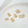 14K Gold-Filled Animal Cartoon Charm with Zirconia