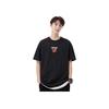 Li Ning Daily Prosperity Embroidered Pattern Printed Loose Short Sleeve T-Shirt Unisex T-Shirts Black AHSU229-1