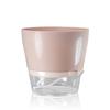 Drainage Hole Self Watering Flower Pot Plastic Resin Material Transparent Plant Pot  Home Planters