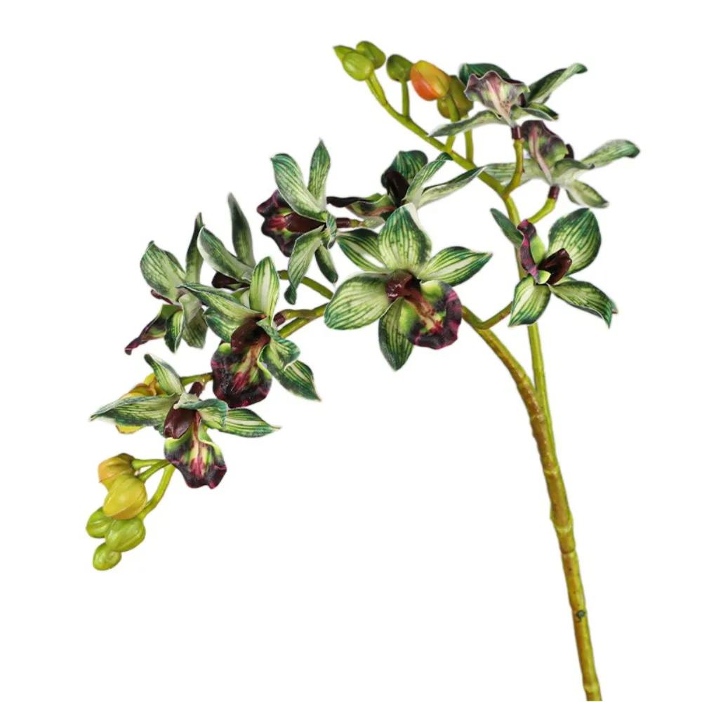 2 Grenar Konstgjorda Phalaenopsis-blommor Realistisk Beröring Realistisk Konstgjord Fjärilsorkidé Blomma Handgjord Simulering Blomma
