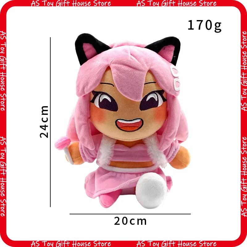 Roblox Layla Plush Doll Pink Cat Ear Soft Stuffed Plushie Youtube Influencer 24Cm 170G Birthday Holiday Gift For Game Fans