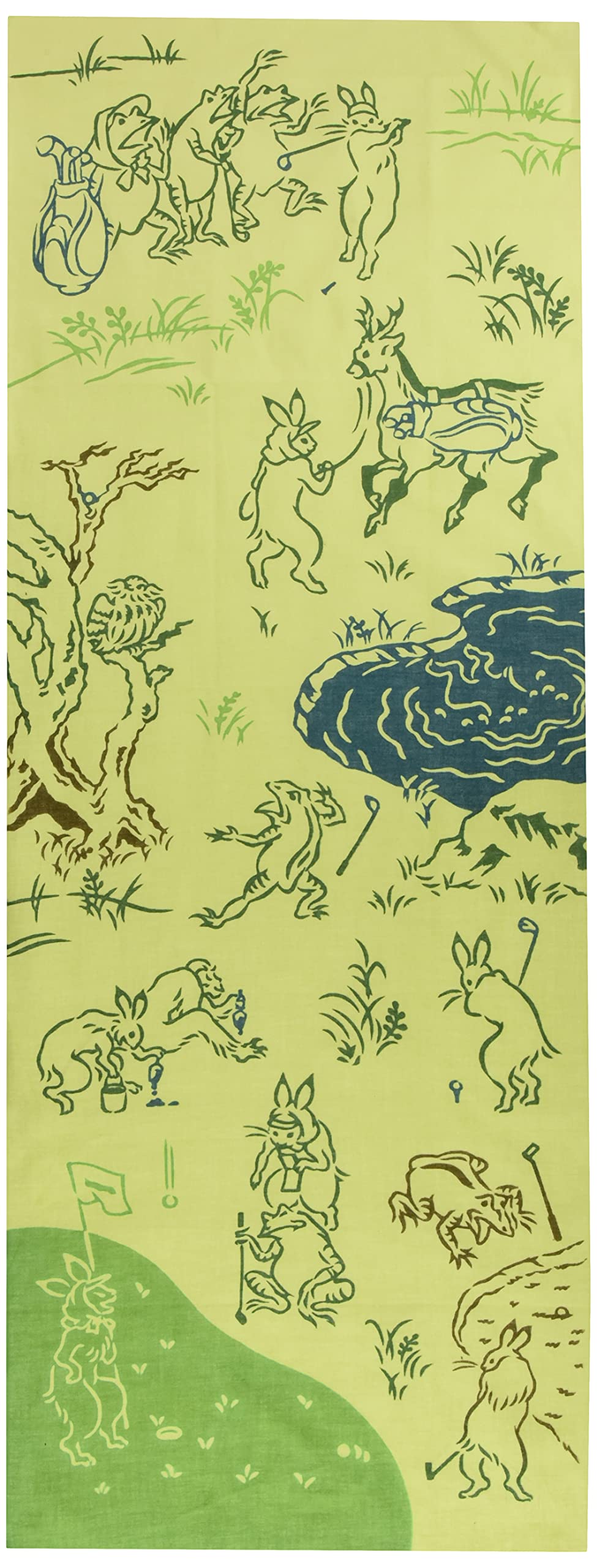 

Golf Hand 33 x Dyed Tenugui Miyamoto-Towel Towel, 90cm, (50097)