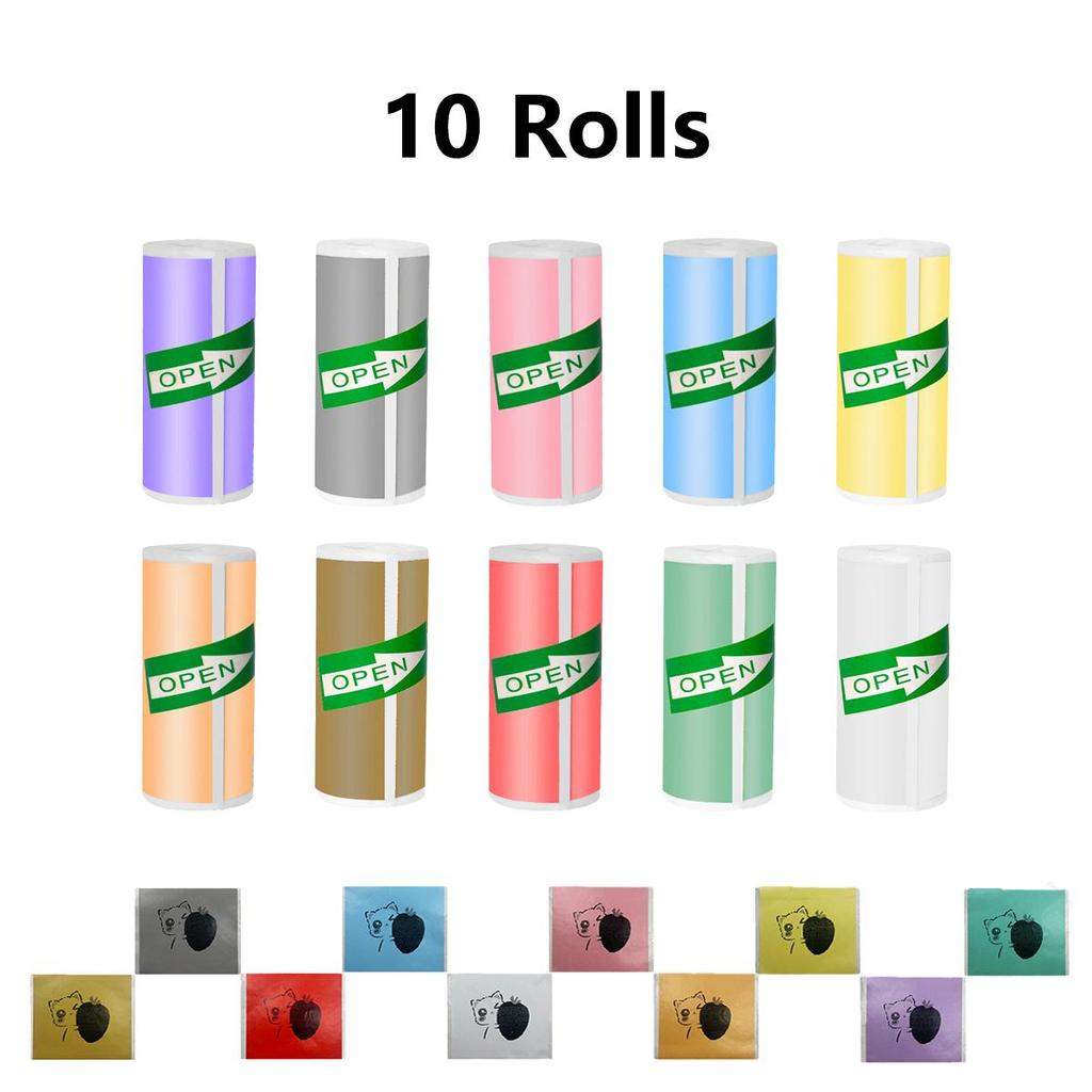 Aufkleberdrucker mit Rollenaufkleberpapier, Bluetooth-Thermo, kompatibel mit iOS und Android, für Karteikarten, DIY, Notizen