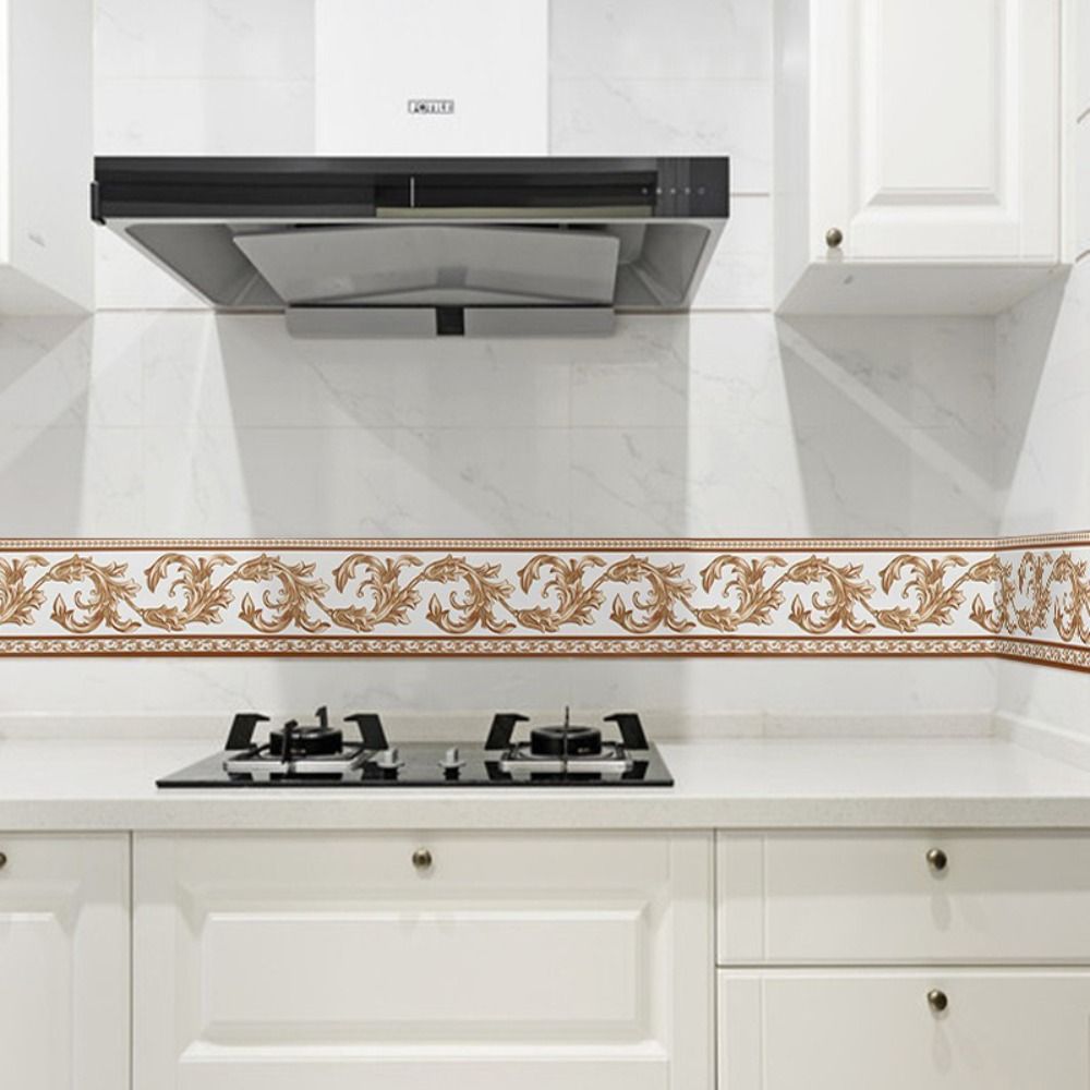 Self Adhesive Floor Tile Decal Door Frame Corner Wallpaper Home Decor Waist Line