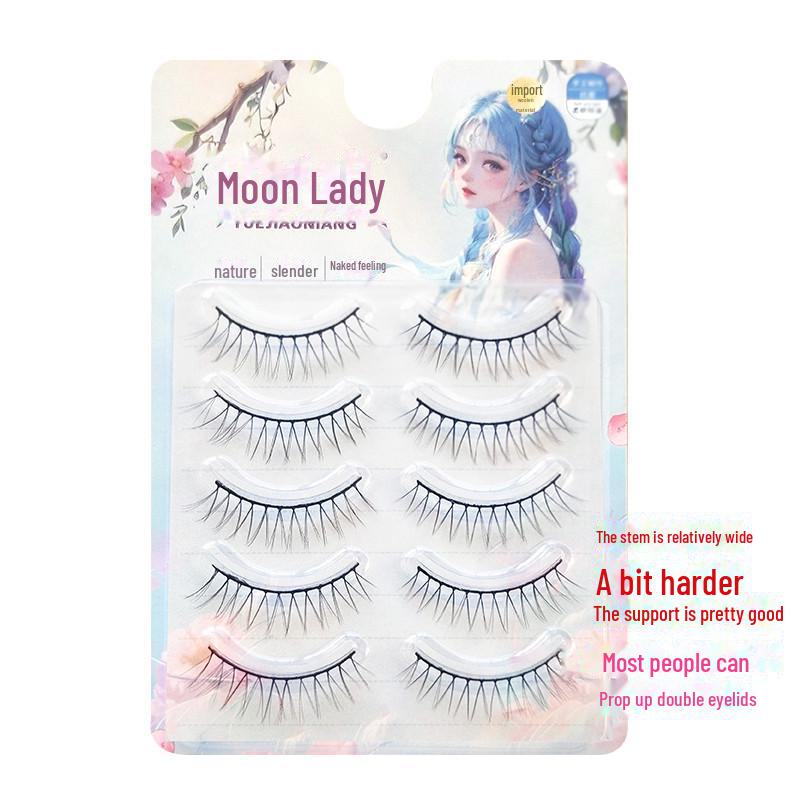 

Густые накладные ресницы Yue Jiao Niang Black Stem - тонкие ресницы Barbie Electric Eye 3D, 5 пар