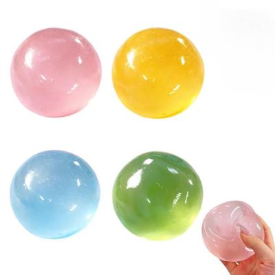 Pelota Antiestrés de Aceite de Coco Transparente, Pelota de Apretar de Recuperación Lenta para Alivio del Estrés, Pelota Suave Elástica Juguete Sensorial Fidget para Hogar Oficina Escuela