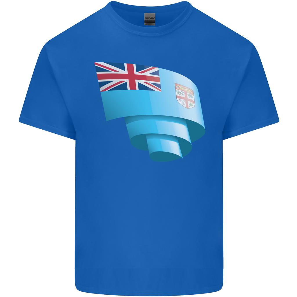 Curled Fiji Flag Fijian Day Football Unisexs Light Cotton TShirt