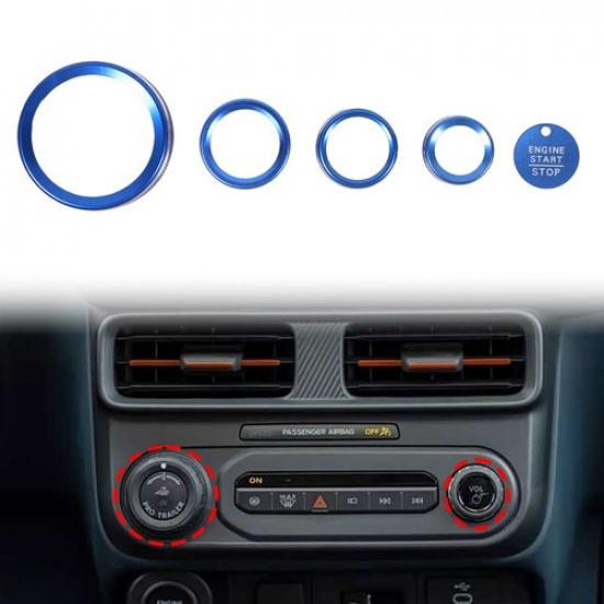 Blue Center Console Knob Ring Push Start Button Trim For Ford Maverick 2025