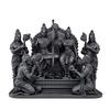 Ram Darbar Murti, 8 Cm Height, Black, 3D Printed, UV Resin, Ayodhya Mandir Ramdarbar Rama Sita Laxman Hanuman Idol for Home, Car Dashboa