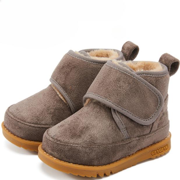 

Зимние ботинки для девочек, две хлопковые туфли, термообувь для мальчиков, короткие бархатные ботинки для малышей, зимняя обувь с мягкой подошвой 27