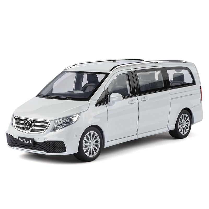 

1:24 Mercedes Benz V260L alloy car model doors and the front hood and trunk door can be opened has sound and lighting functions