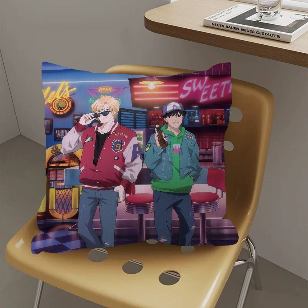 Cuscino BANANA FISH Anime Regali Arredamento Casa Ufficio Camera da Letto Divano Auto Copricuscino case 45x45cm