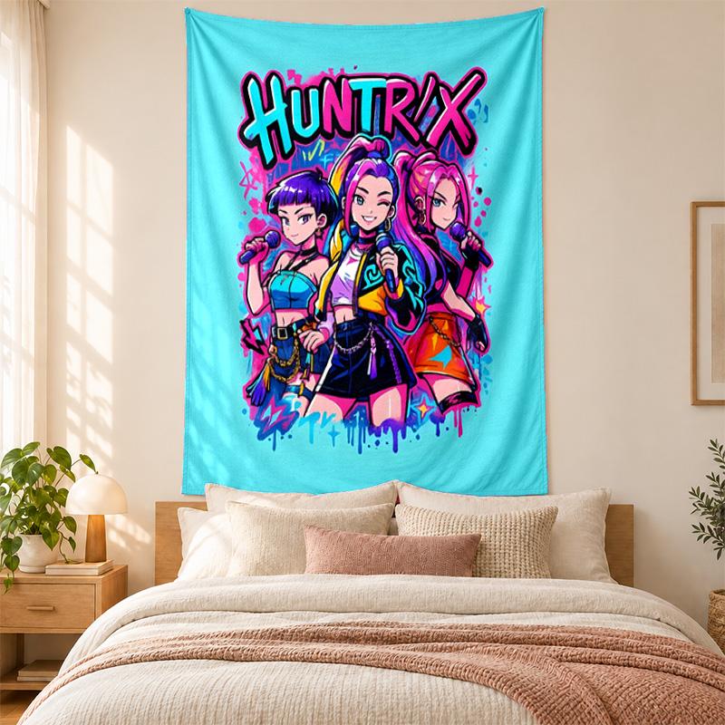 Kpop Dämonenjäger Wandteppich hohe Qualität zur Dekoration von Wohnzimmer Schlafzimmer Studentenwohnheim Wänden ideal als Schlafzimmer Wandkunst oder Weihnachtsgeschenk