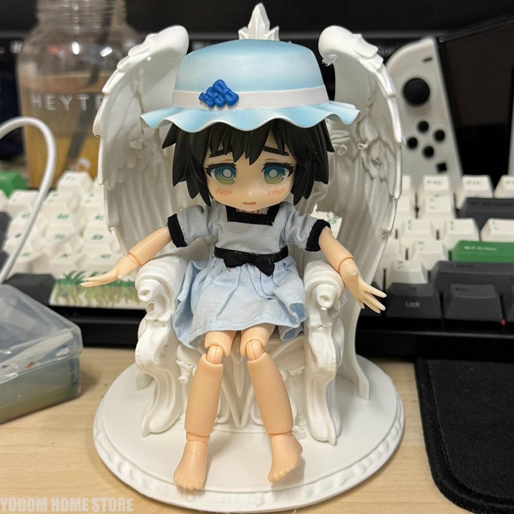 3D Printed Throne of Angels with Wings for Bjd 1/12 Scale Doll Home Accessories Aesthetic Room Decor