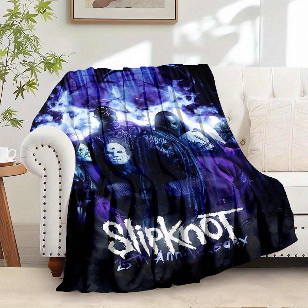 1ks Slipknot, Heavy Metal, Hudební kapela Flanelová deka Lehká měkká pro všechna roční období, Ideální na pohovku, do kanceláře, na postel, na cesty, na kempování Přehoz67